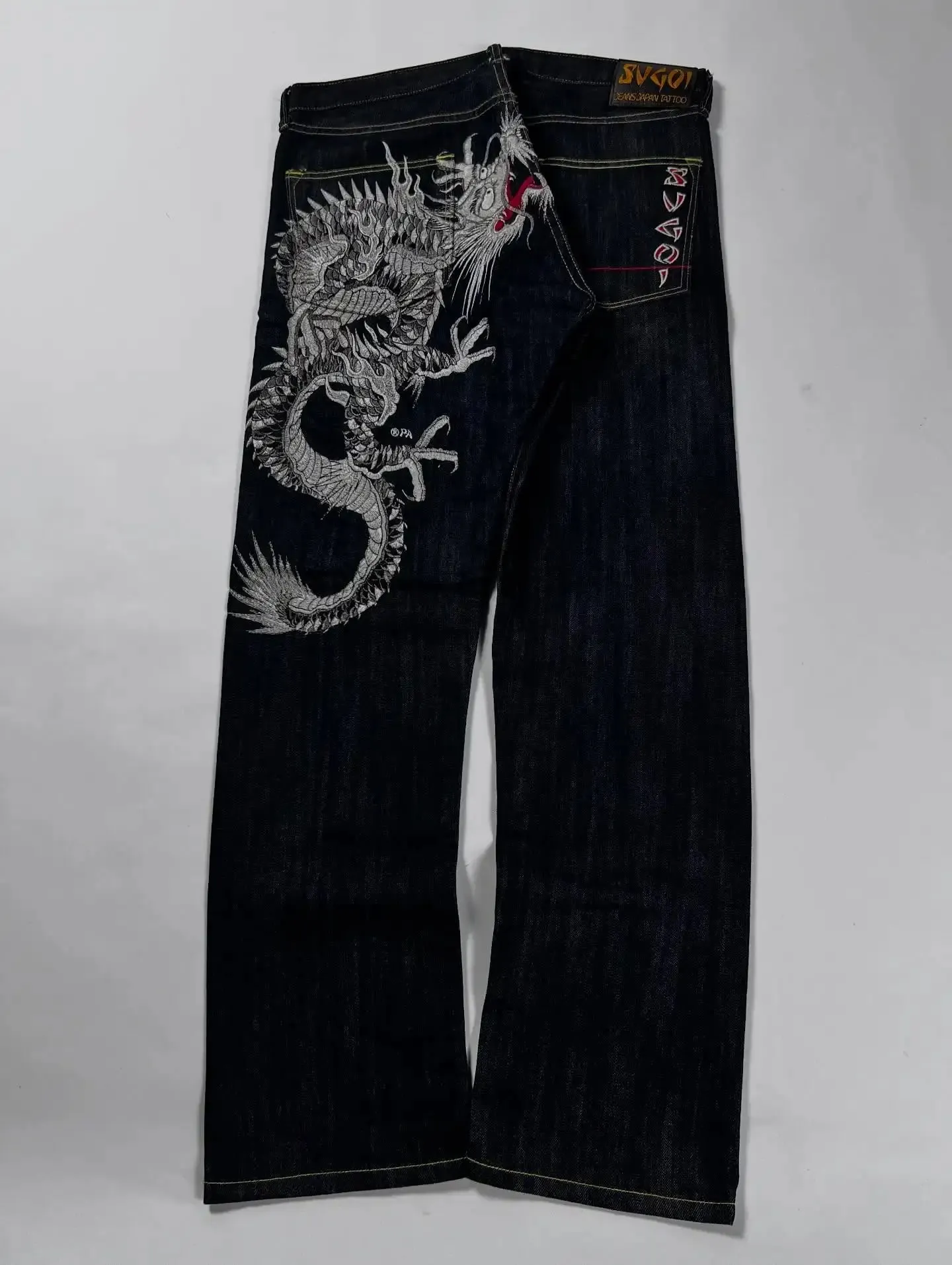 Retro Y2K Oversized Print Explosions Mens Jeans American Hip-hop Trend Gothic Straight Pants Harajuku Casual Couple Wide Pants