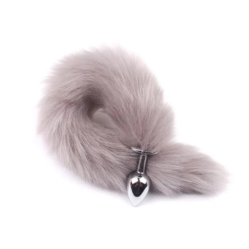 Fox Tail Anal Plug Sex Anal Toy Butt Plug For Women Adult Sex Toy Stainles Steel Anal Plug Smooth Butt Plug Cosplay BDSM Sex Toy