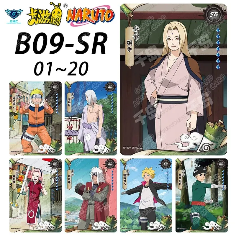 Kayou Naruto New T4W8 T2W9 Anime Rare Card Full Series ASP BP PU HR AR CR MR UR Complete Set Anime Collection Card Kids Toy Gift