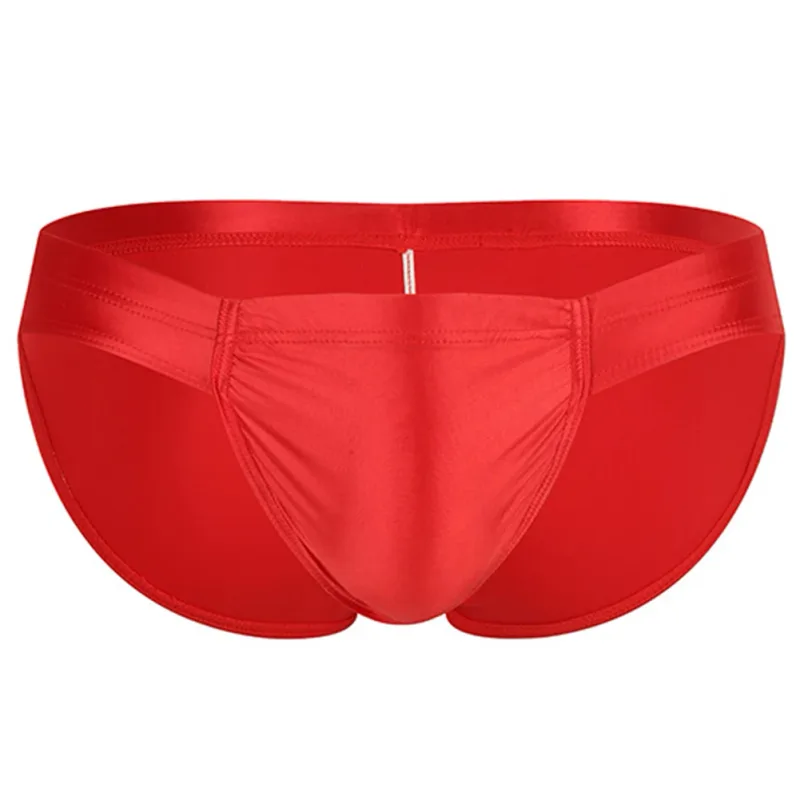 Men Oil Shiny Glossy Very Hot Lingerie Low Waist Briefs Breathable Underwear For Man Unisex Panties Underpants Men's Clothing
