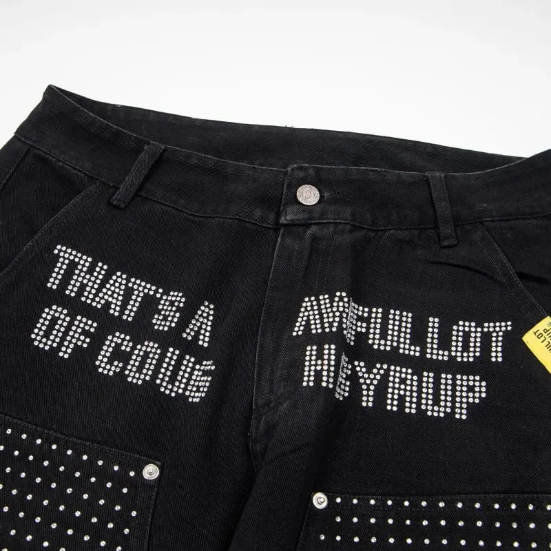 New Jeans Men Retro Cough Syrup Jeans Streetwear Men Women Loose Casual Denim Trousers