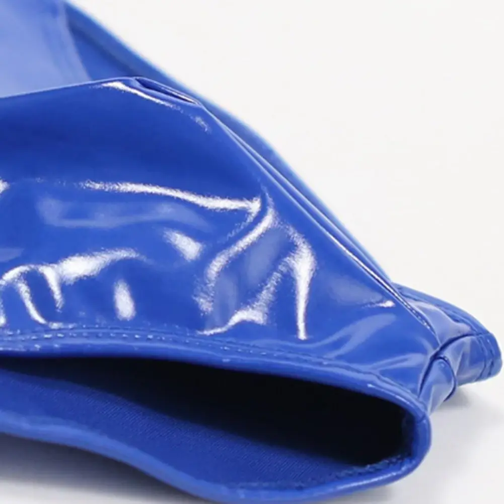 Men Sex Faux Latex Brief Glossy Patent Leather Package Hip Gay Underwear Lingeri Smooth Thongs Candy Color Thong T-Back — image 10