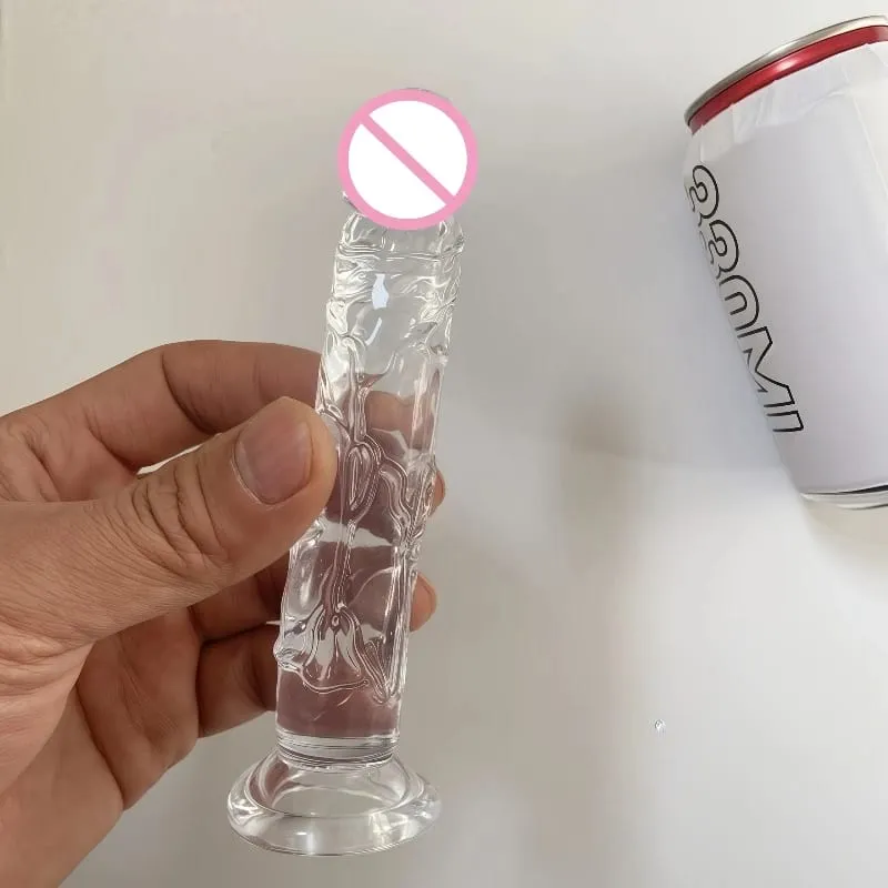 Women Realistic Anal Butt Plug Transparent Dildo Suction Cup Big Dick Soft Masturbators G Spot Big Penis Adult Sex Product 18+