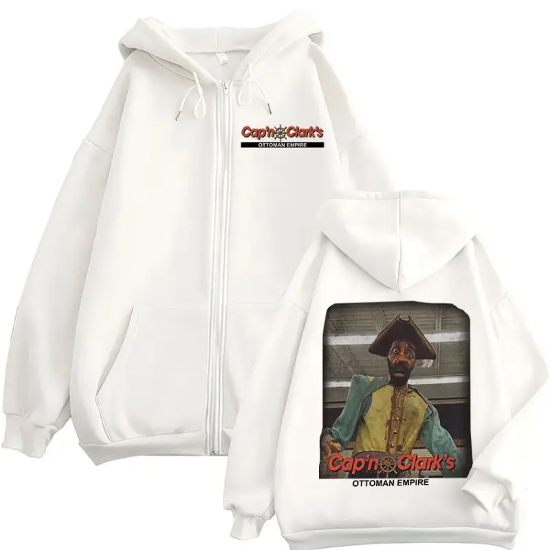 Movie Backrooms Cap'n Clark's Ottoman Empire Zipper Hoodies Men's Women Clothing Casual Long Sleeves Zip Up Sweatshirts Jackets
