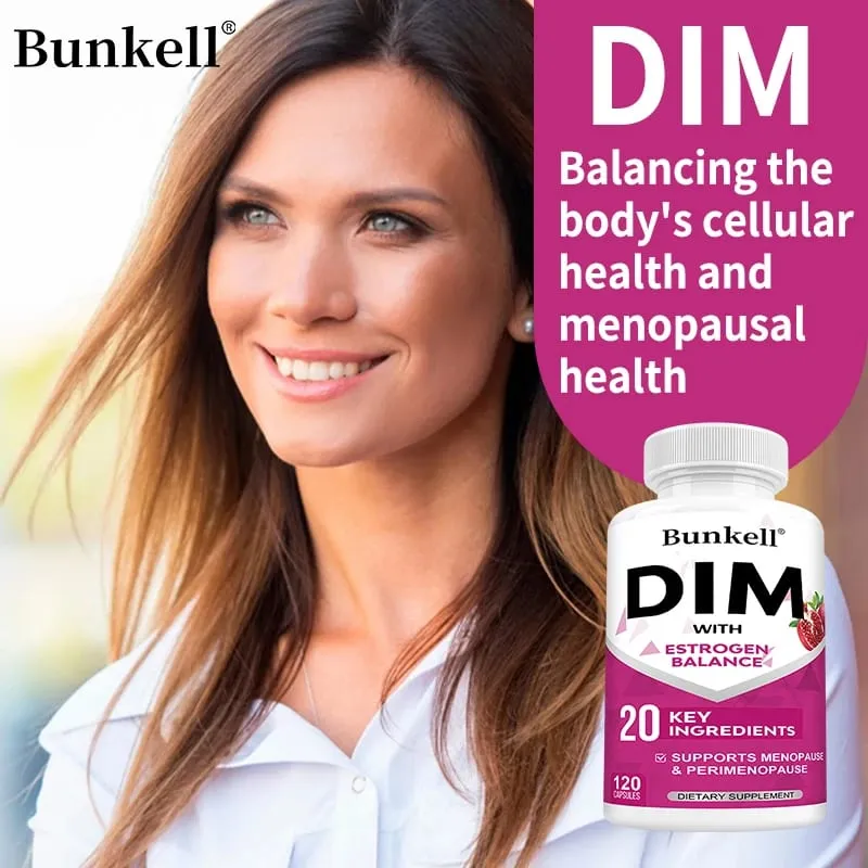 DIM Supplement 150mg Capsules with Black Pepper Extract Natural Plant Nourishment for Daily Body Wellness Balance for Women