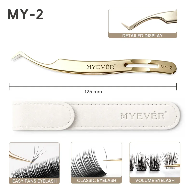 Anti-Slip Eyelash Extension Steel Tweezers High-Density Fiber Tip Eyelash & Eyebrow Professional Precision Makeup Tools