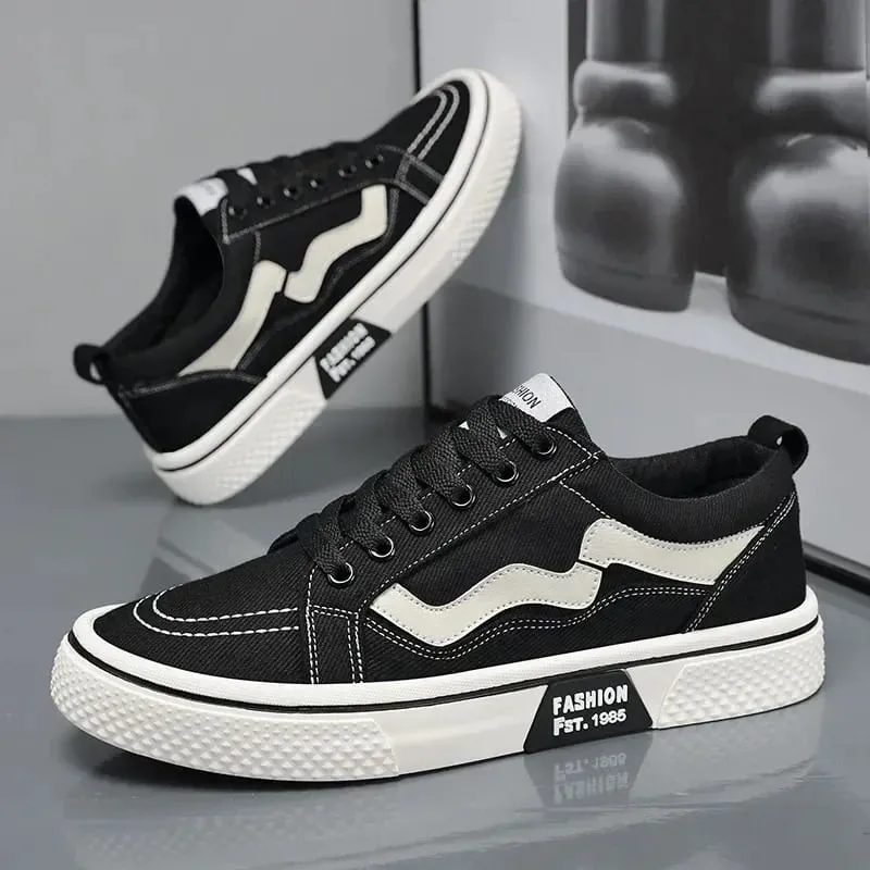 Trendy Männer Leinwand Schuhe Atmungsaktive Herren Casual Schuhe 2025 Neue Nicht-slip Männlichen Turnschuhe Sport Skateboard Schuhe Zapatillas De hombre — image 2
