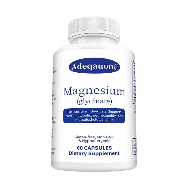 High Absorption Magnesium Glycinate Capsules – Dietary Supplement for Calm Support & Sleep for Adults