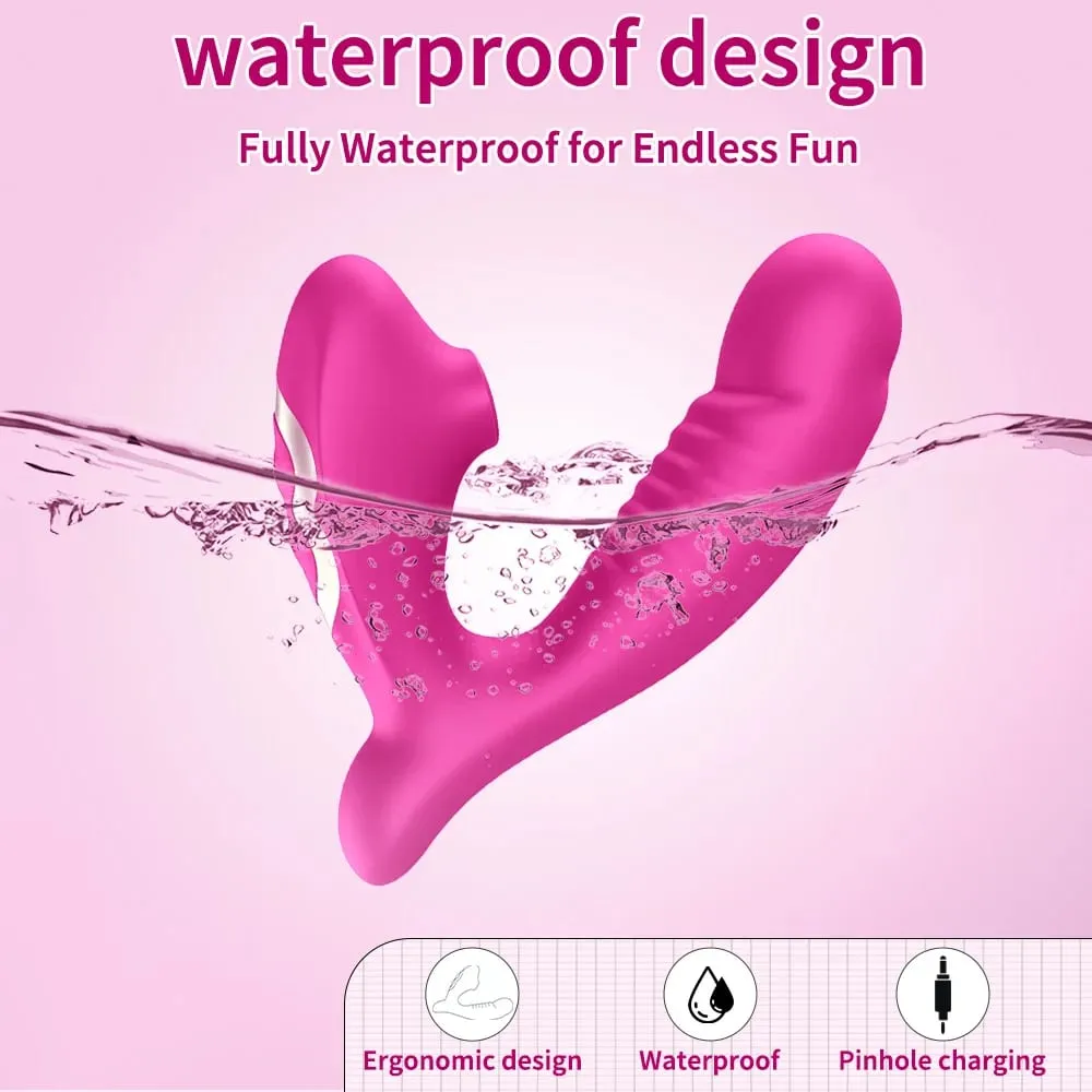 2 IN 1 Thrusting Sucking Vibrator for Women Vagina G-Spot 10 Modes Vibrating Nipple Clitoral Massager Sex Toy for Women Couple — image 4