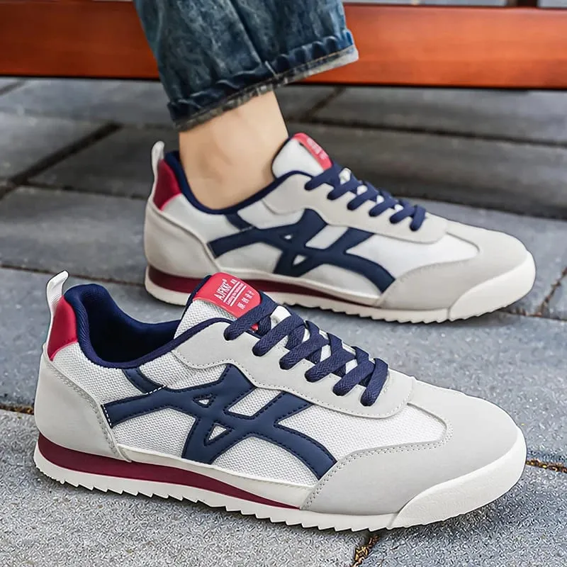 Casual Sneakers Men Shoes Anti-slip Low-top Outdoor Sports Shoes Men Lace-up Comfortable Soft Breathable Lightweight Shoes Men