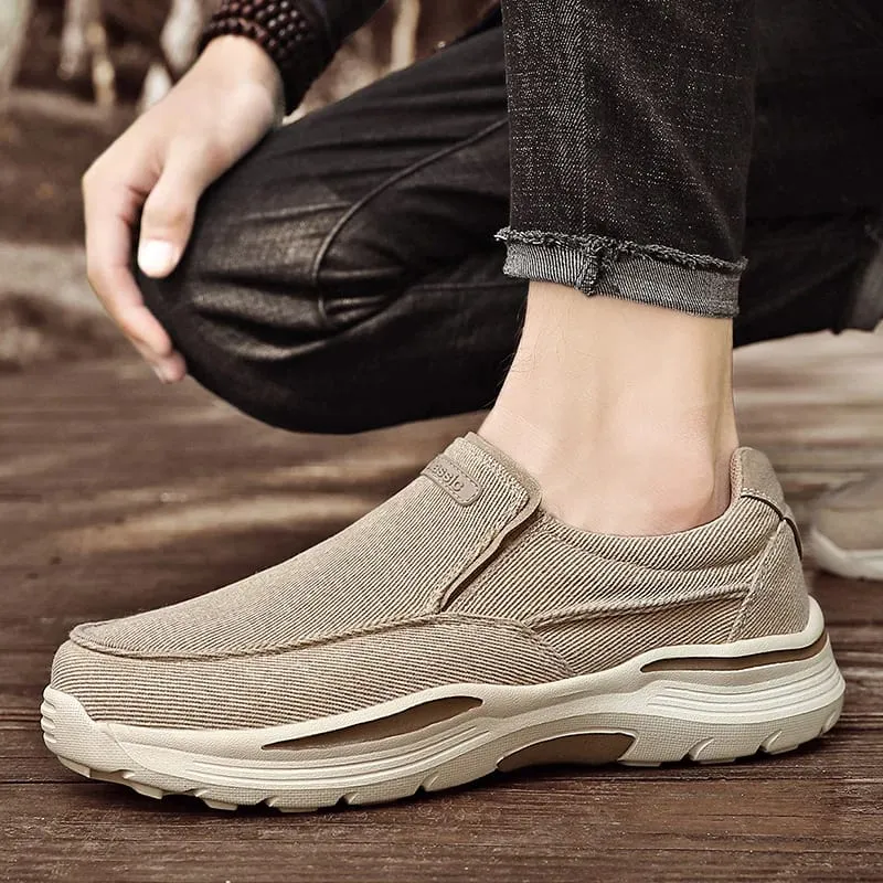 Men's Lightweight Canvas Loafers for Outdoor Hiking Camping Casual Sports Running Jogging Shoes Size 39-48