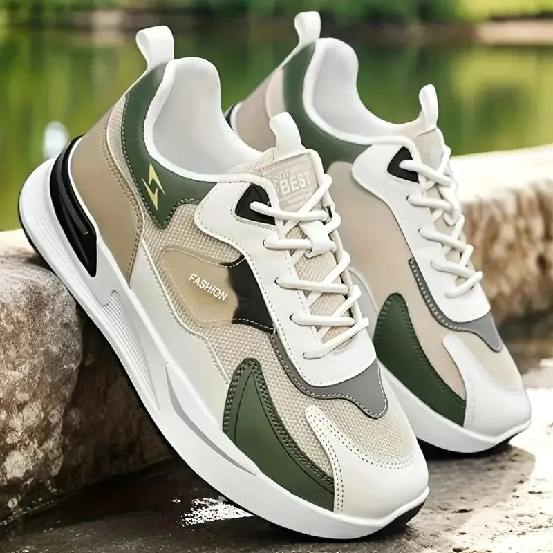 Men's Low-Top Laced Running Shoes Casual Sports Sneakers for Outdoor Training Anti-Slip Comfortable Shoes for Slow Running — image 5