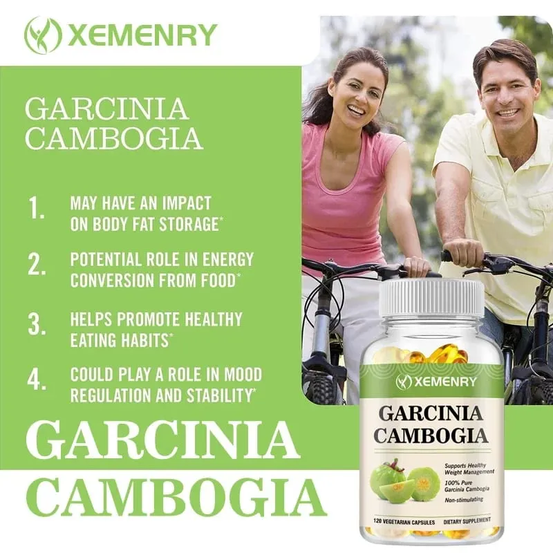Garcinia Cambogia Capsules - Promotes Metabolism and Digestive Health Increases Intestinal Motility and Maintains Regularity