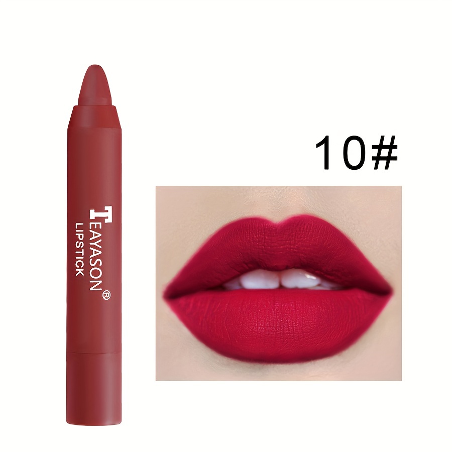 Set Lipstik Misty Matte 12 Warna: Lip Liner & Primer Beludru Seksi Tahan Noda Tahan Lama untuk Riasan Wanita