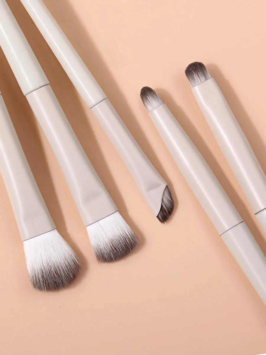 6Pcs Makeup Brushes Set 2Pcs Makeup Sponge Soft Cosmetic Brush for Blush Eyeshadow Concealer Contour Face Make Up Beauty Tool