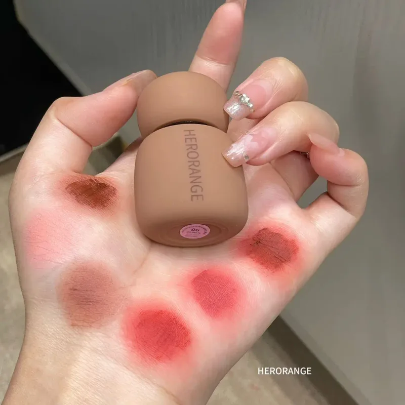 Herorange veludo fosco labial lama rico pigmento sem transferência de longa duração suave não seco ilumina a pele uso diário