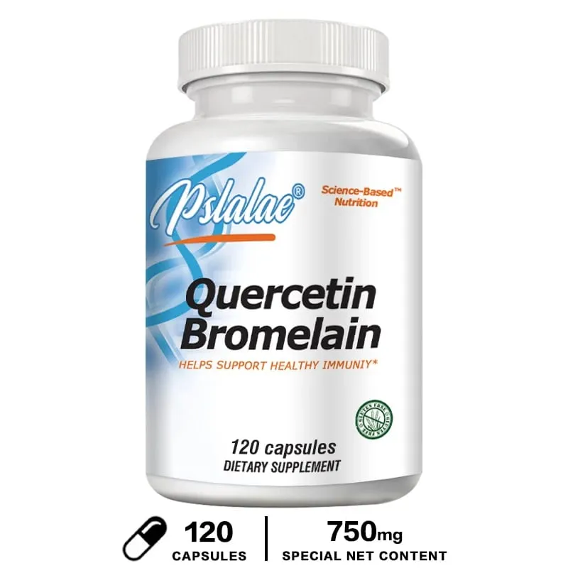 Quercetin Bromelain Immune Support Heart Joint & Respiratory Health Non-GMO Vegan Capsules