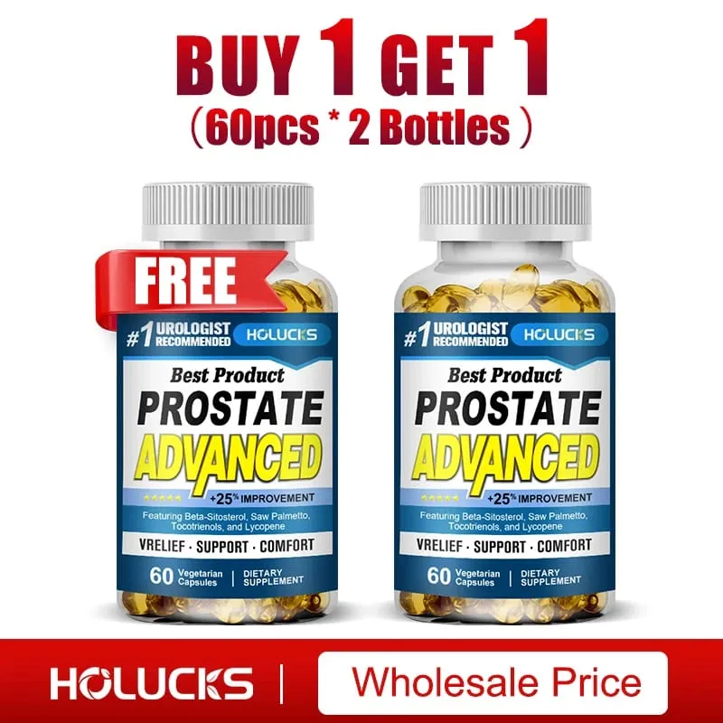 Prostate Capsules with Saw Palmetto Urinary Tract Health Relieve Frequent Urination Hair Growth Bladder Support for Men