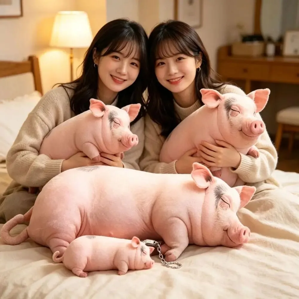 Comfortable Material Animal Body Pillow PP Cotton Filled 40cm Size Animal Cushion Soft Texture Cute Design Pig Keychain For