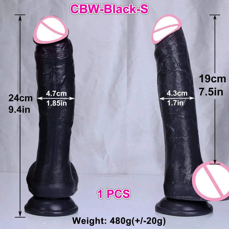 3Colors Fake Thick Penis Realistic Soft Double Silicone Big Dildo Vaginal Masturbation Suction Cup Cock Woman Man Anal Sex Toy