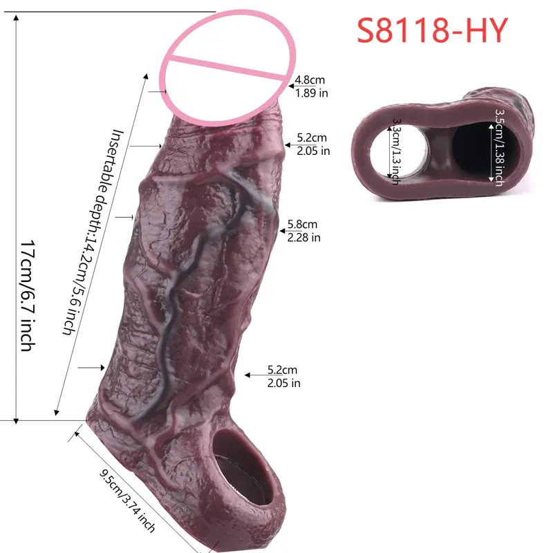 Đóng Đầu Thực Tế Dương Vật Tay Đồ Chơi Tình Dục Cho Nam Trì Hoãn Xuất Tinh Dick Mở Rộng Dành Cho Các Cặp Đôi Khoái Cảm Tình Dục Sexshop