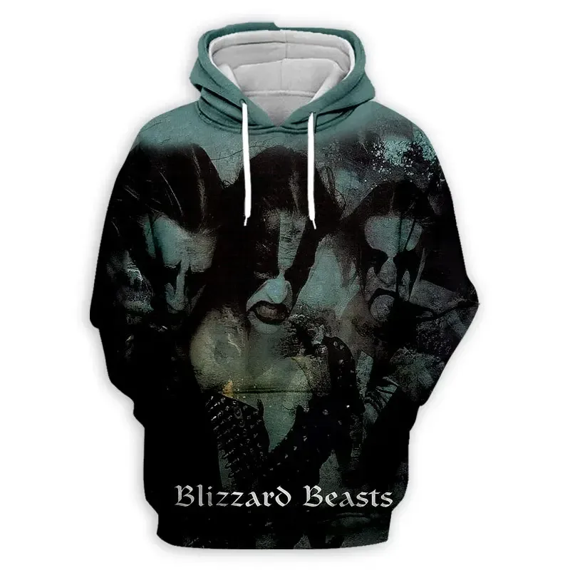 Black Metal Rock Immortal 3D Print Hoodies Men Women Fashion Casual Sweatshirts Oversized Hoodie Pullovers Tracksuit Clothing