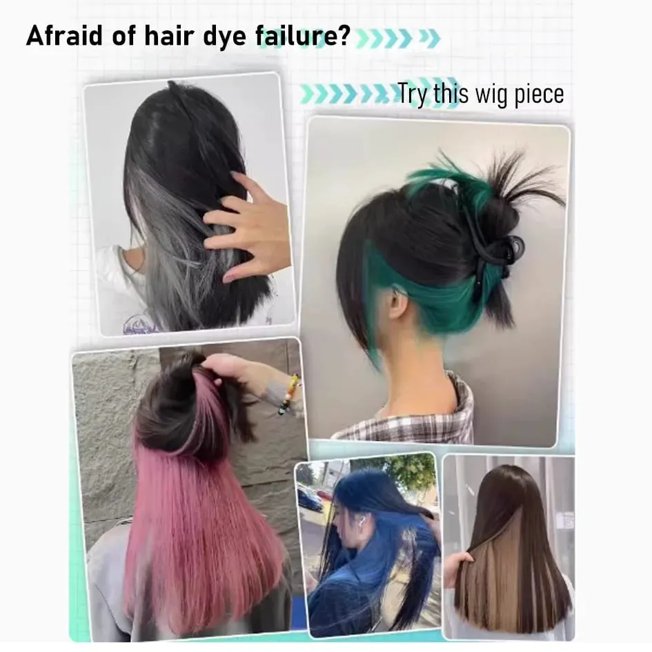 synthetic 20 inch coloured straight hair extensions wig chemical fibre card hair women wigs holiday party Halloween Christmas