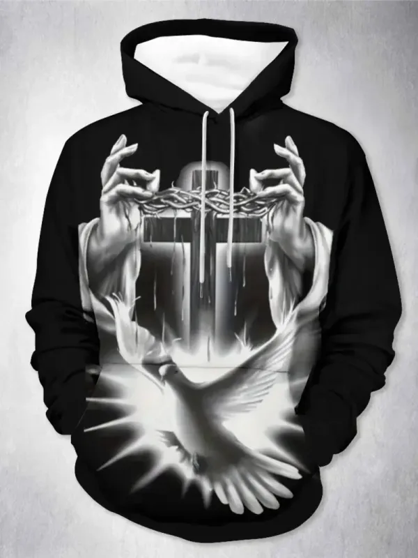 New 3DPrint Animal Graphic Hoodies For Man Sweatshirt Hrajuku Street Fall Casual Long Sleeves Y2k Men Clothing Menswear Clothing