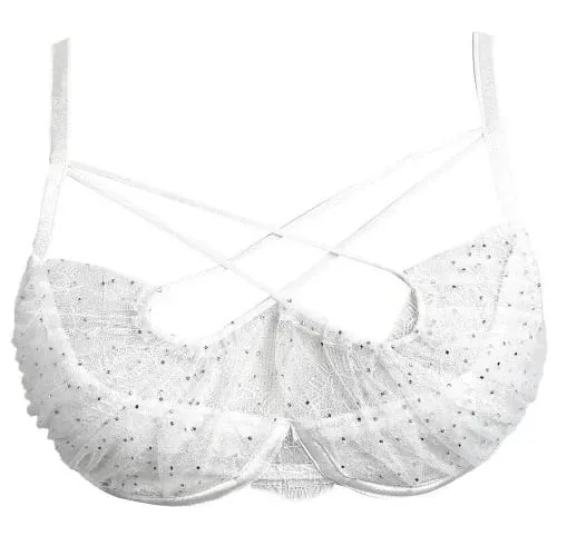 Ensemble de Lingerie d'été en dentelle brodée, cravate croisée, soutien-gorge Push Up en maille transparente, sous-vêtements confortables à porter au quotidien pour femmes, taille 32-38