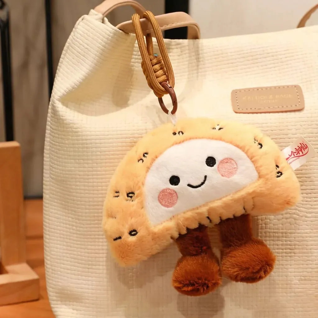 13/20cm Pencil Case Stationery Plush Humanoid Toy Stuffed Kawaii Eraser Ruler Doll Pendant with Loop Plushie Decor for Bag