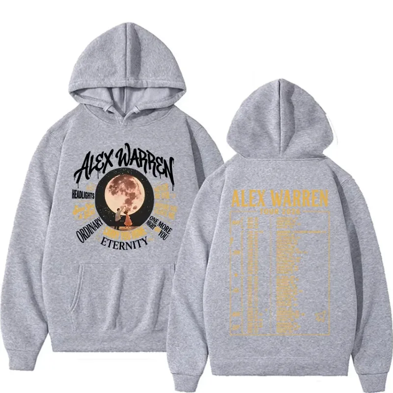 Alex Warren Moon Artwork Music Tour 2026 Hoodies Men's Women Fashion Punk Hip Hop Sweatshirt Fleece Casual Long Sleeve Pullovers