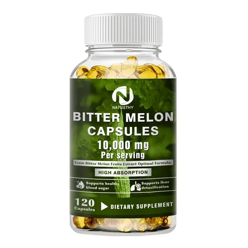 [25:1 Potent Extract] Bitter Melon Kapsler – 120 Veggie Caps (10 000mg ækvivalent) | Blodsukkerstøtte Glutenfri ikke-GMO