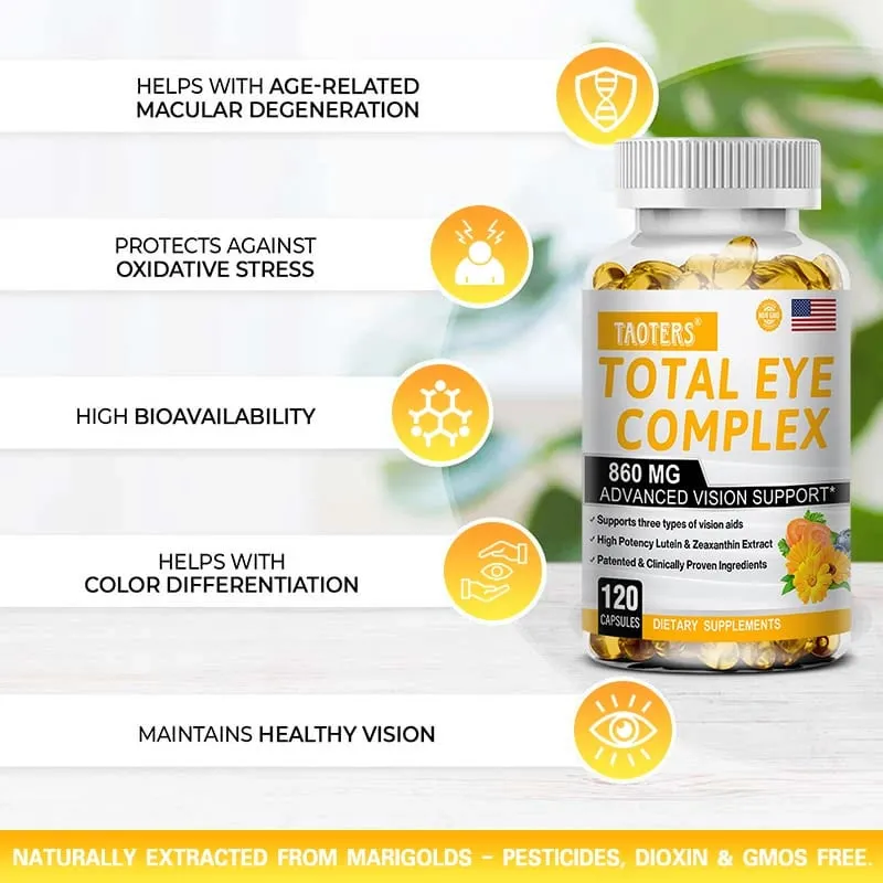 Lutein Eye Capsules 860mg -Contains Zeaxanthin Bilberry Extract and Vitamin A-Supplement Eye Vitamins To Promote Healthy Vision — image 4