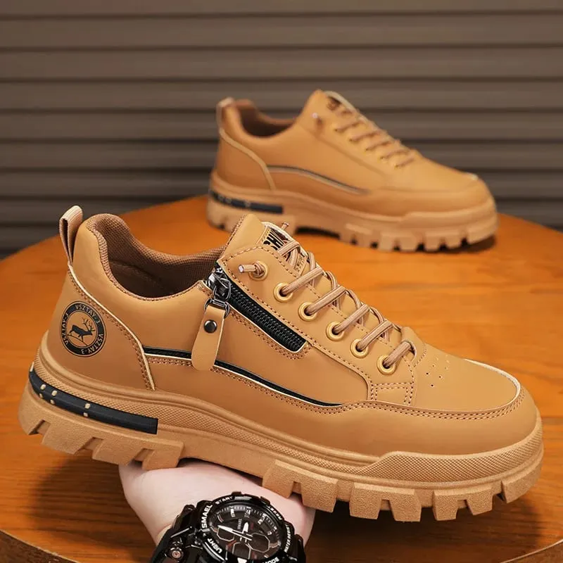 Men's Casual Sports Outdoor Hiking Trendy Fashion Street Comfortable Men's Thick Soled Board Shoes