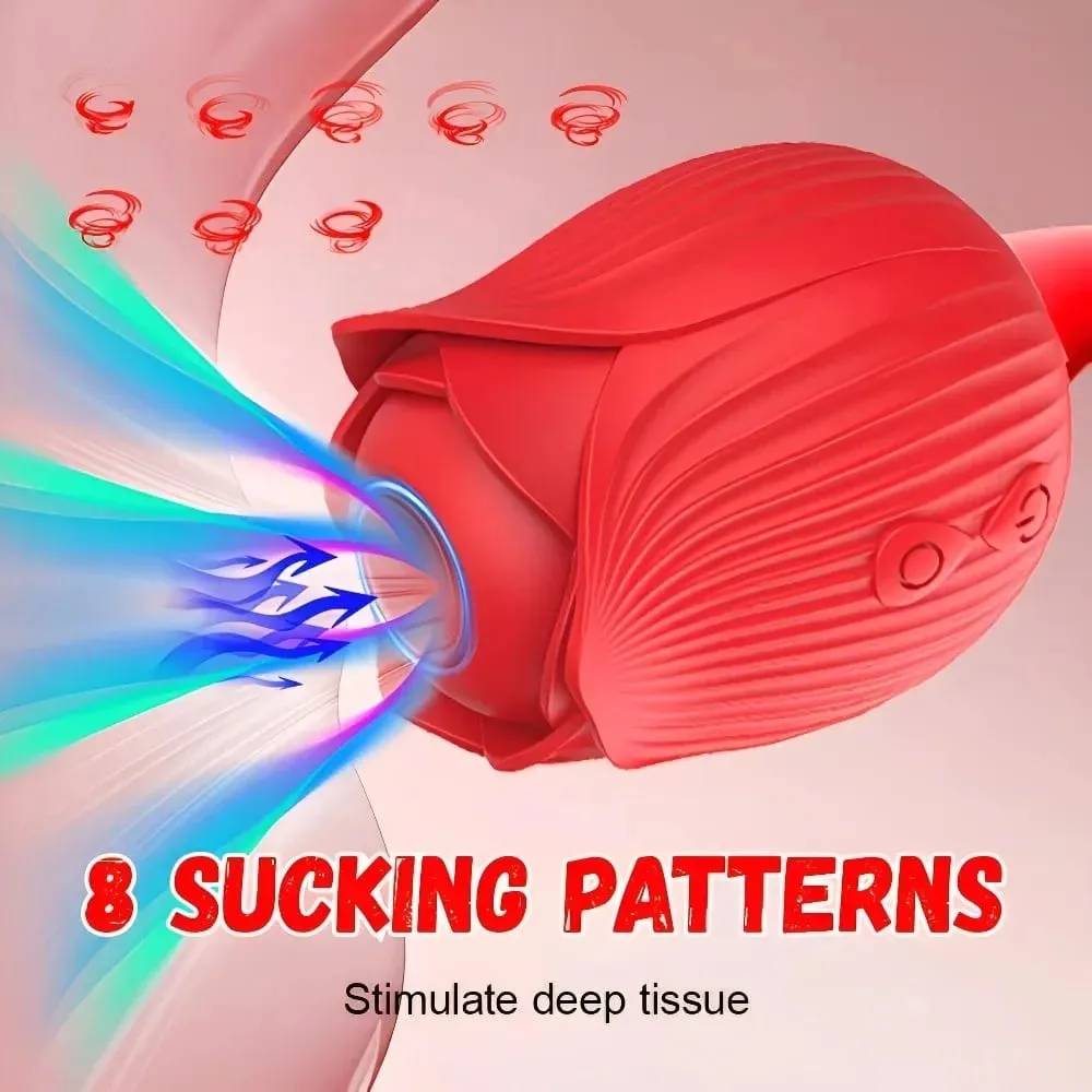Powerful Rose Sucking Vibrator for Women G-Spot Licking Clitoris Stimulation Female Sucker Vagina Nipple Massager Adult Sex Toys