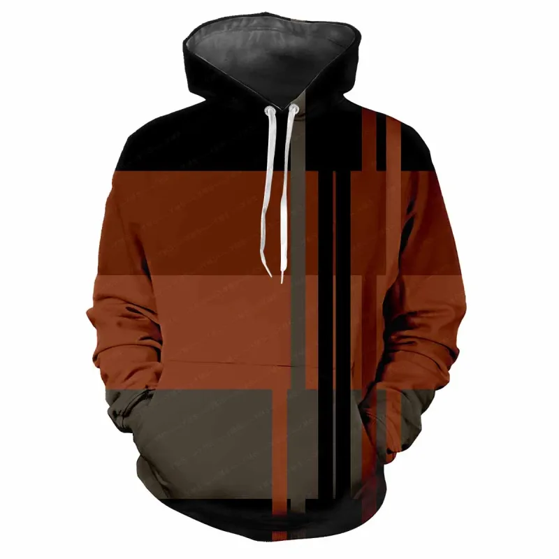 2024 moda minimalista cuadros 3D impreso hombres Tops Casual suave comodidad elegante sudaderas con capucha para hombres personalizar deportes al aire libre Sudadera con capucha