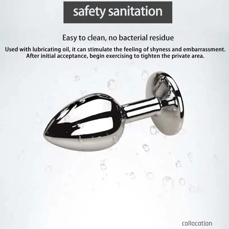 5 Sizes Metal Anal Plug Butt Plug Sex Toy Butt Toy for Women Men Couples Gay Adult Game Masturbator Anal Diamond Sex Shop