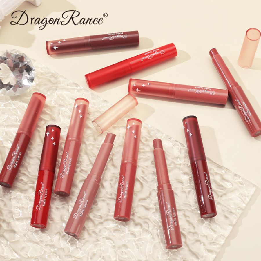 Lipstick Matte Matte Non-Fading Moisturizing European and American Makeup Lipstick Velvet Matte Lipstick Waterproof Not Easy to Fade Matte Lipstick Lipstick