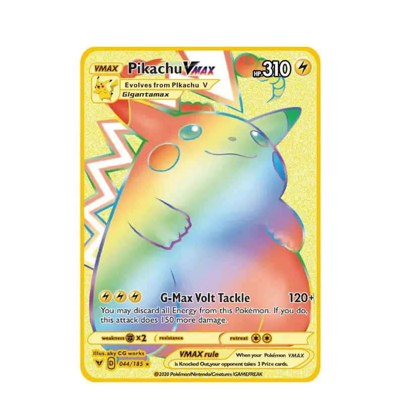 Pokemon Metal Game Collection Card Anime Figure Charizard Pikachu Blastoise Mewtwo Battle Collection Carte Card Toy Gift
