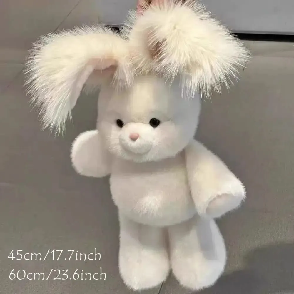 Soft Rabbit Stuffed Animal Plush Pillow Emotional Support 17.7inch Stuffed Animals Plush with Long Ear Cute Plush Pillow
