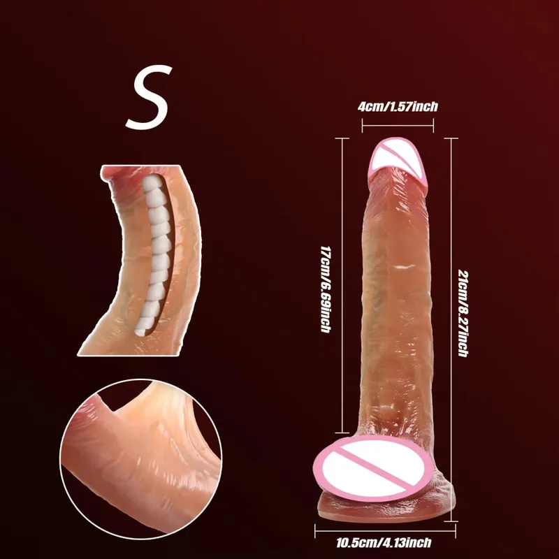 Realistic Silicone Dildo Black Soft Penis Sliding Foreskin Cock Male Genitals Vaginal Masturbation Suction Cup Dick Anal Sex Toy