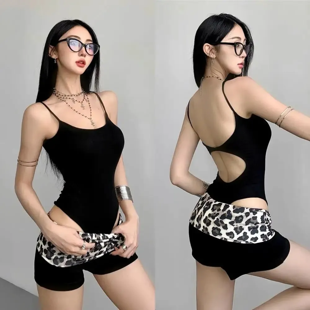 HOT Spicy Girl Open-Back Tank Top Skinny Bodysuits For Women Sleeveless Backless Bodycon Thin Straps Women Trendy Red Vest 2025