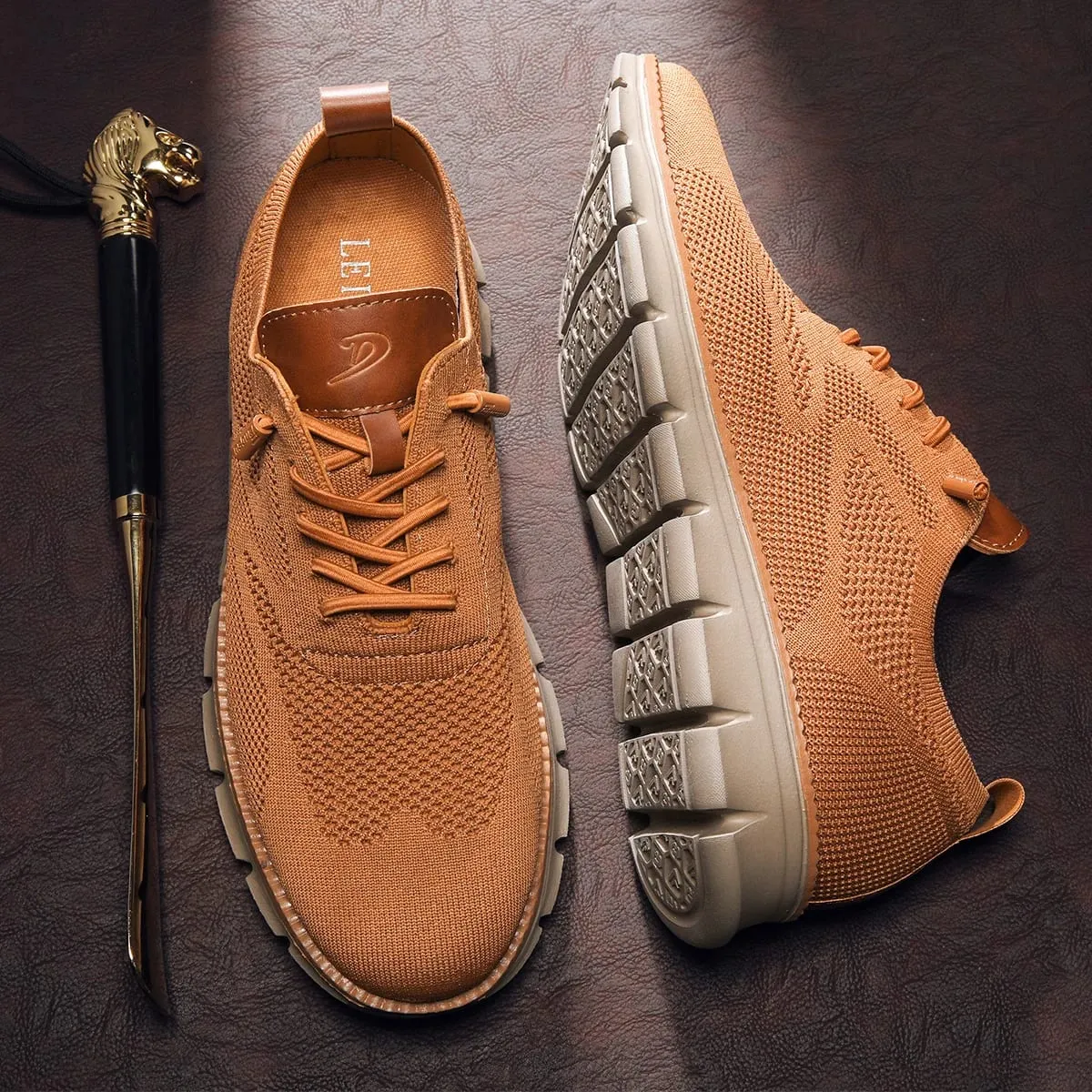 Men's Casual Dress Shoes Fashion Walking Sneakers Mesh Business Oxfords Work Lightweight Soft Sole