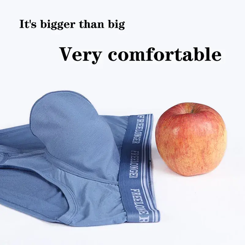 Panlalaking Pang-araw-araw na Malaking Supot na Kasuotang Panloob U Convex Bulge Enhancing Durable Seamless Cotton Briefs Breathable Low Rise Boxer Shorts Fit