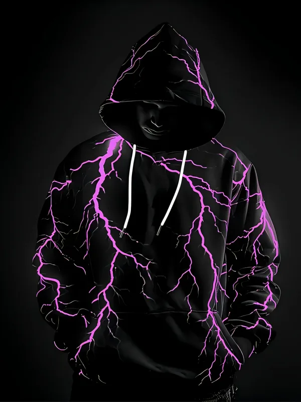 Men's winter-spring hooded sweatshirt with 3D print comfortable and soft trendy and casual streetwear style