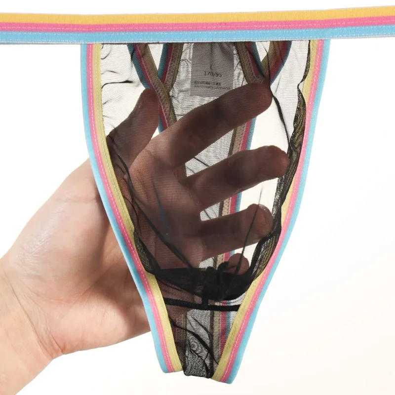 Men's Ultra-thin Mesh Briefs Underpants Man Sexy Underwear Breathable Ropa Interior Hombre Slips Quick Dry Bikinis Sissy Panties