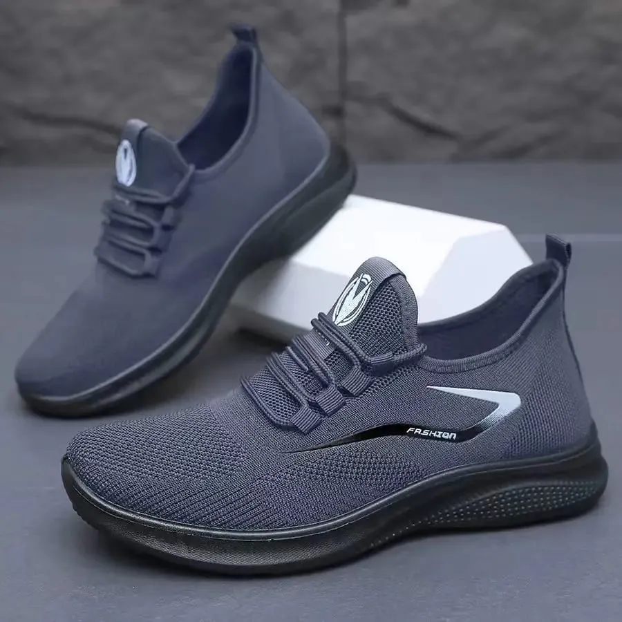 Nefes alabilen Hava Örgü Üst Slip On Ayakkabı Esnek Yumuşak Kaymaz Taban Günlük Koşu Eğitmenleri Tüm Sezon Günlük Giyim için