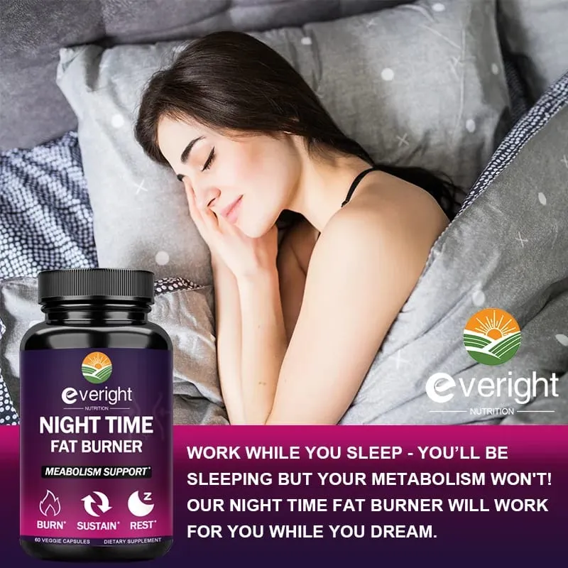 Nighttime Fat Burner & Appetite Suppressant - Thermogenic Metabolism Booster for Weight Loss and Immune Health