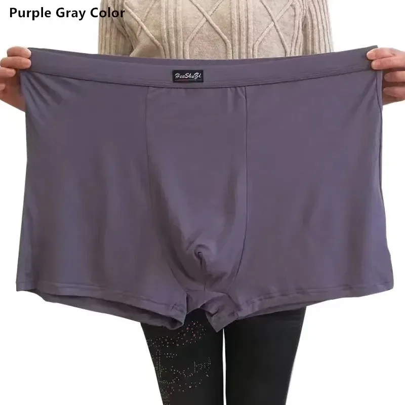 Boxers macios de fibra de bambu homem 140kg plus size 8xl 7xl 6xl boxershorts masculinos cuecas de grandes dimensões respirável calcinha sólida