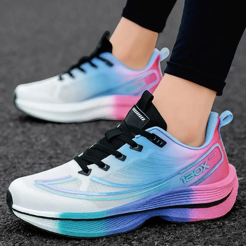 Nya Carbon Plate Sneakers för män Utomhus Mjuk sula Mesh Sportskor Löparskor Lätt Anti-halk Casual Tennisskor för par